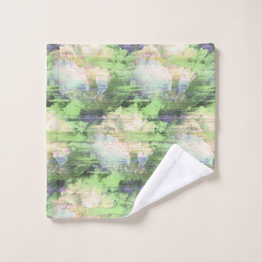 Natuur groene handdoekset bad handdoek (Wasdoekje)