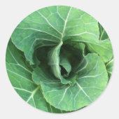 Natuur Groene kool Ronde Sticker (Voorkant)