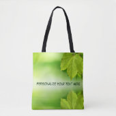 Natuur Groene laat tekst personaliseren Tote Bag (Voorkant)