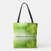 Natuur Groene laat tekst personaliseren Tote Bag (Achterkant)