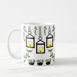 Natuur Groene Planten vogels Koffiemok