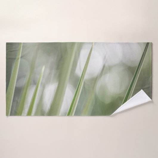 Natuur Groene pointe Plant Foto Badhanddoek (Badhanddoek)