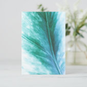 Natuur groene turquoise Leaf floral Kaart (Staand voorkant)