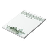 Natuur groene waterverf bomen notitieblok (Linkerzijde)