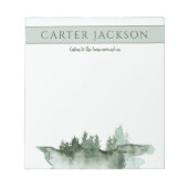 Natuur groene waterverf bomen notitieblok (Voorkant)