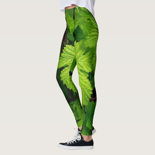 Natuur groene wijnstokken leggings (Links)