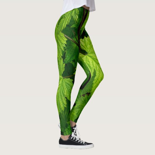 Natuur groene wijnstokken leggings (Rechts)