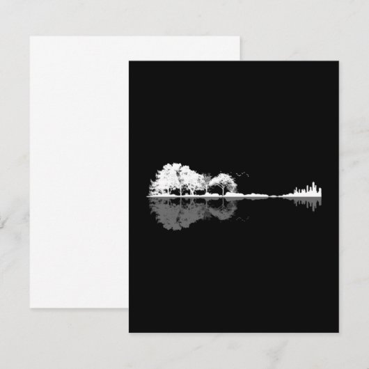 Natuur Guitar Bedankkaart (Voorkant / Achterkant)