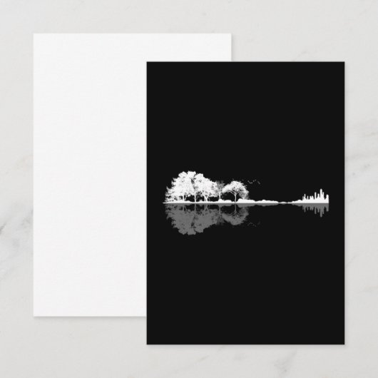 Natuur Guitar Bedankkaart (Voorkant / Achterkant)