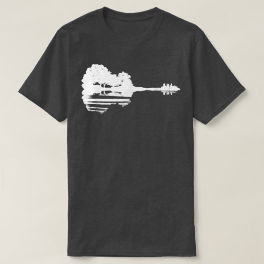 Natuur Guitar Reflection Environmentalist T-shirt (Design voorkant)