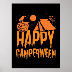 Natuur Halloween Camper Poster