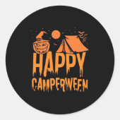 Natuur Halloween Camper Ronde Sticker (Voorkant)