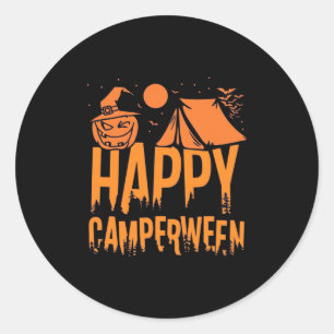 Natuur Halloween Camper Ronde Sticker