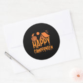 Natuur Halloween Camper Ronde Sticker (Envelop)