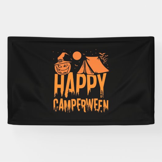 Natuur Halloween Camper Spandoek (Horizontaal)