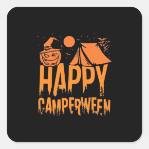 Natuur Halloween Camper Vierkante Sticker