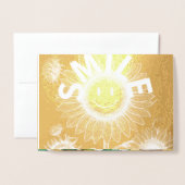Natuur Happy Sunshine Folie Kaarten (Voorkant met envelop)
