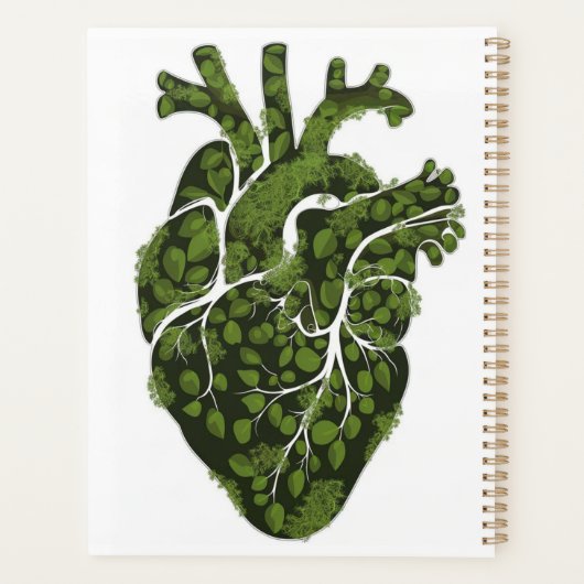 "Natuur Hart. Botanische hartplanner Planner (Achterkant)