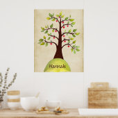 Natuur Hartboom Nursery Kinder Room Poster (Keuken)
