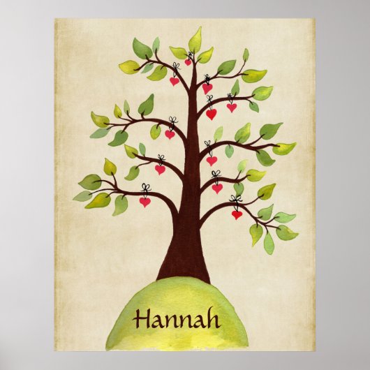 Natuur Hartboom Nursery Kinder Room Poster (Voorkant)