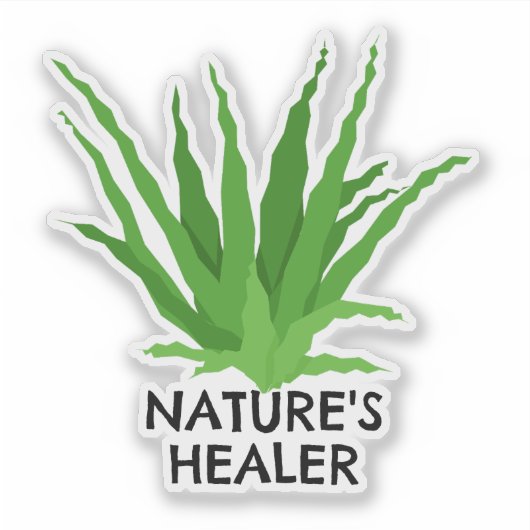 Natuur Healer Aloe Vera Sticker (Voorkant)