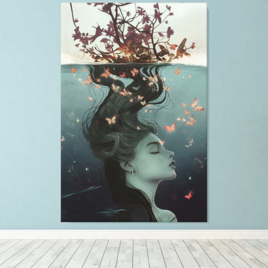 Natuur heks canvas afdruk (Insitu (Houten vloer))