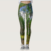 Natuur hemellandschap groene bosboombomen leggings (Voorkant)