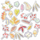 Natuur herfst fst verlaat sticker (Voorkant)