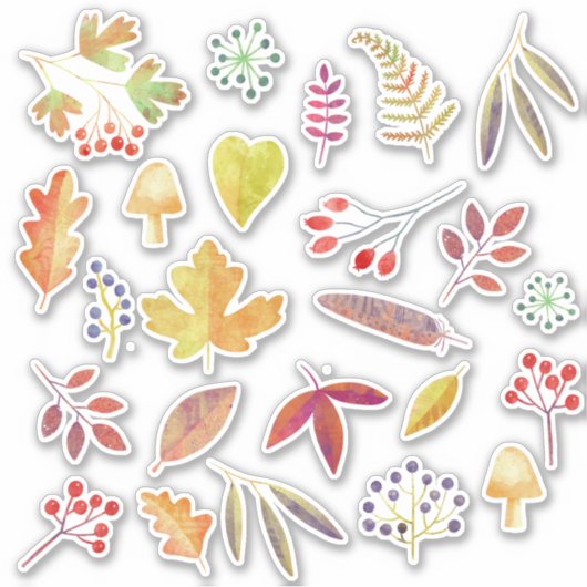 Natuur herfst fst verlaat sticker (Voorkant)