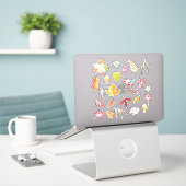 Natuur herfst fst verlaat sticker (Laptop op bureau)
