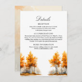 Natuur Herfst Landschap bruiloft Details Informatiekaartje (Voorkant / Achterkant)