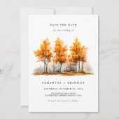 Natuur Herfst Landschap bruiloft Save The Date (Voorkant)