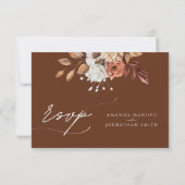 Natuur Herfst Waterverf bruiloft RSVP Kaartje (Achterkant)