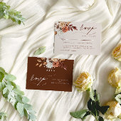 Natuur Herfst Waterverf bruiloft RSVP Kaartje