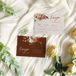 Natuur Herfst Waterverf bruiloft RSVP Kaartje