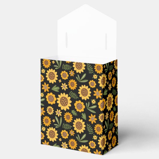 Natuur Herfst Zonnebloem Bedankdoosjes (Geopend)