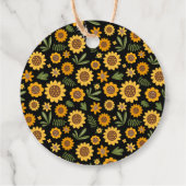 Natuur Herfst Zonnebloem Bedankjes Labels (Achterkant)