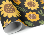 Natuur Herfst Zonnebloem Cadeaupapier (Rol Hoek)