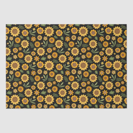 Natuur Herfst Zonnebloem Tissuepapier (Voorkant)