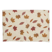 Natuur Herfstbladeren op Cream Custom Color Kussensloop (Voorkant)