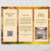 Natuur Herfstbladeren Zakelijk Vouwblad Flyer (Achterkant)