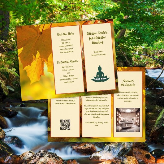 Natuur Herfstbladeren Zakelijk Vouwblad Flyer