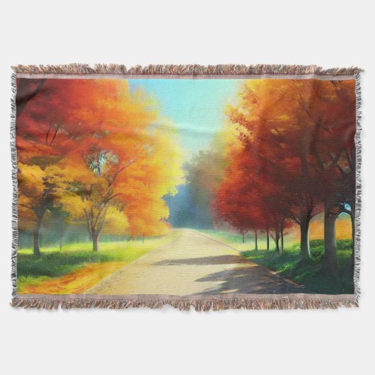 Natuur herfstbomen in het bos deken (Voorkant)