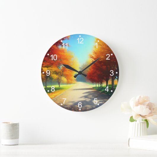 Natuur herfstbomen in het bos grote klok (Huis)