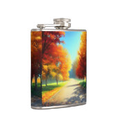 Natuur herfstbomen in het bos heupfles (Rechts)