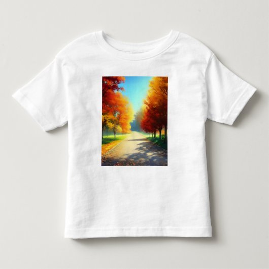 Natuur herfstbomen in het bos kinder shirts (Voorkant)