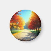 Natuur herfstbomen in het bos magneet (Voorkant)