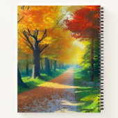 Natuur herfstbomen in het bos notitieboek (Achterkant)