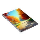 Natuur herfstbomen in het bos notitieboek (Rechterzijde)