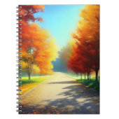 Natuur herfstbomen in het bos notitieboek (Voorkant)